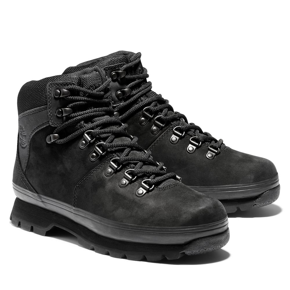 Zapatillas Timberland Argentina Mujer - Euro Hiker Mixed-Media Waterproof Boots - Negras - AZJWRF-80